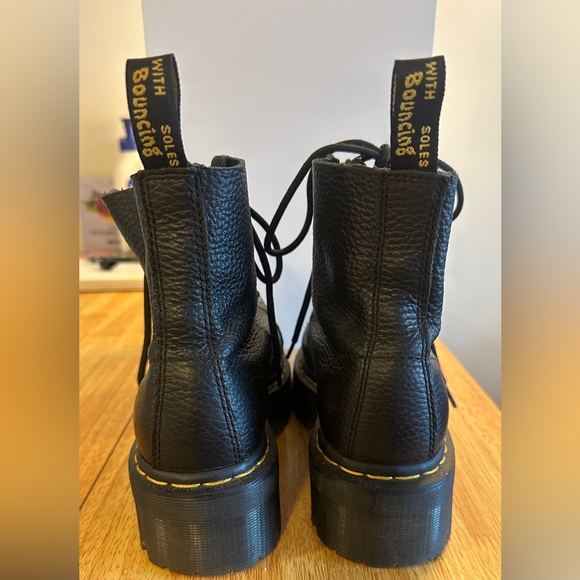 Dr. Martens Sinclair Milled Nappa Leather Platform Boots - Picture 3 of 11